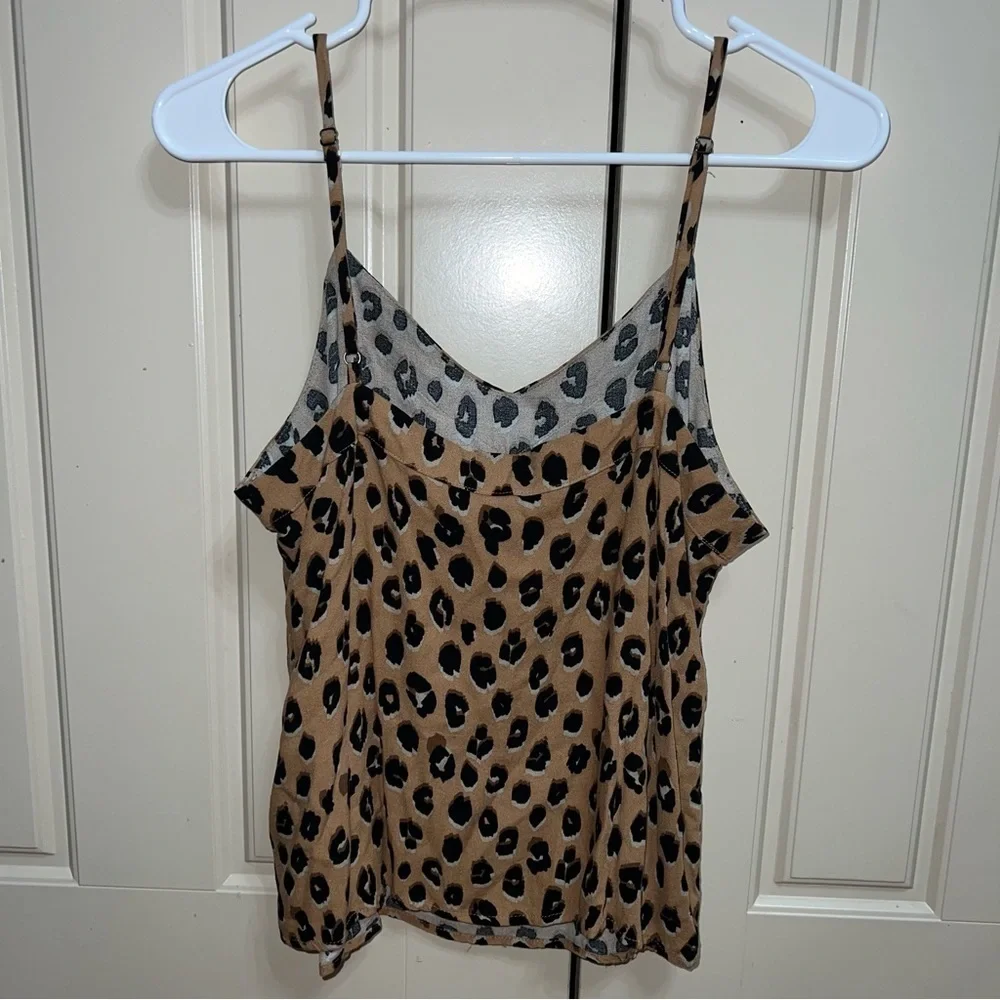 A New Day Cheetah/Leopard Print Tank Top Camisole Size Medium - Picture 4 of 7